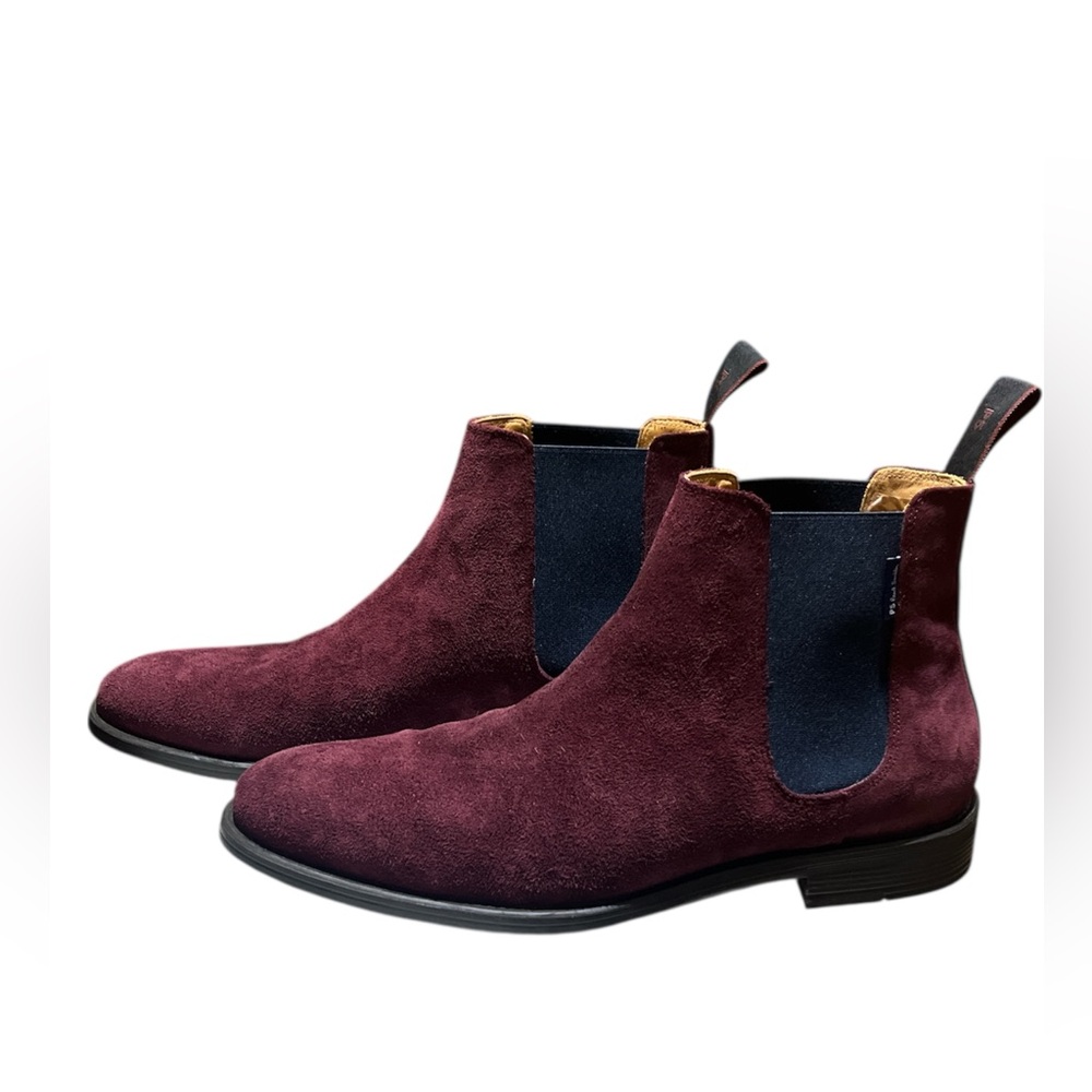 Paul Smith Burgundy Suede Chukka Boots